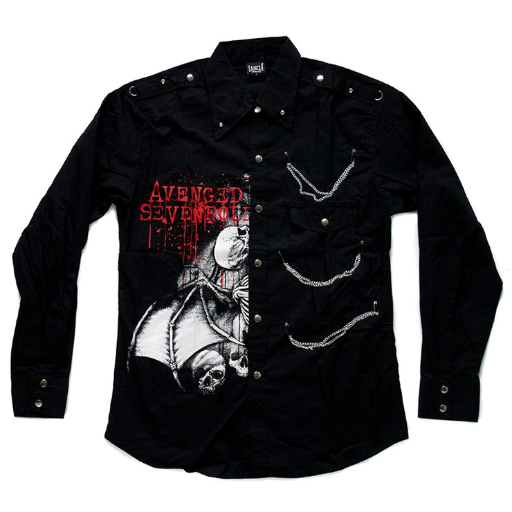 Сорочка Avenged Sevenfold (скелет з крилами)