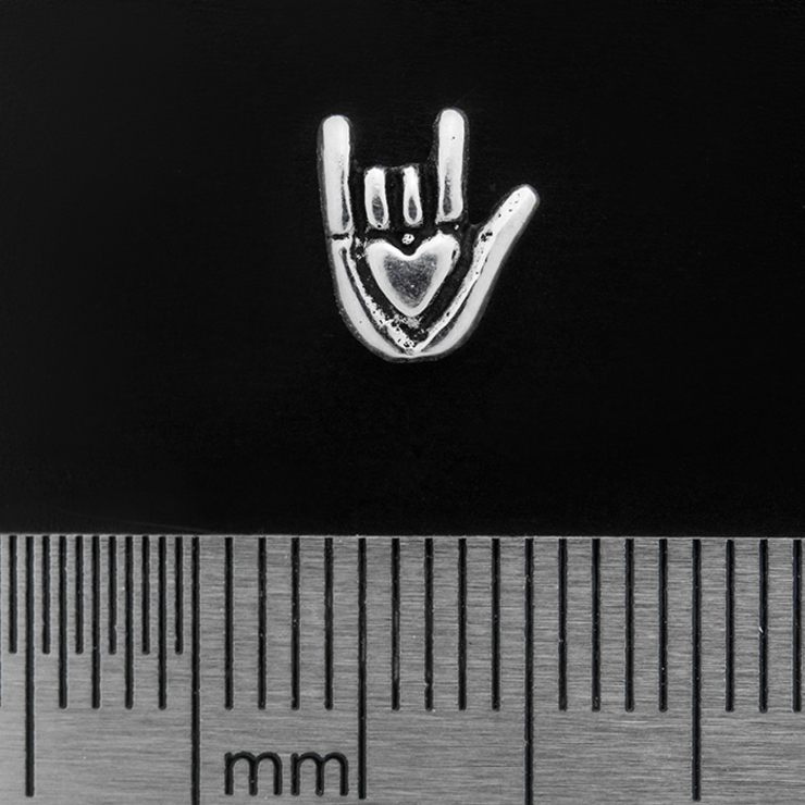 Сережка-гвоздик Sign of the Horns (коза) (срібло, 925 проба)