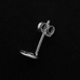 Серьга-гвоздик Крест с сердцем (серебро, 925 проба) Серьга-гвоздик Крест с сердцем (серебро, 925 проба)