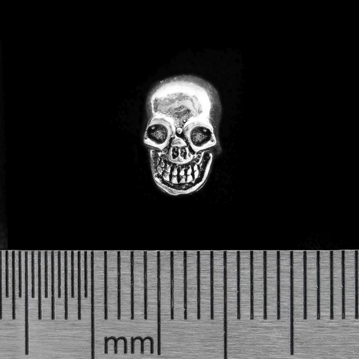 Серьга-гвоздик Череп крупный (серебро, 925 проба)