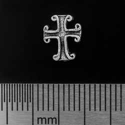 Серьга-гвоздик Крест (серебро, 925 проба)