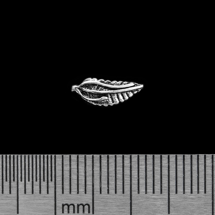 Серьга-гвоздик Лист (серебро, 925 проба)