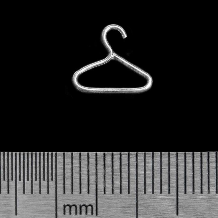 Сережка-гвоздик Плечики (срібло, 925 проба)