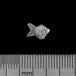 Серьга-гвоздик Рыба (серебро, 925 проба)