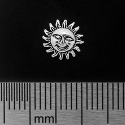Серьга-гвоздик Солнце (серебро, 925 проба)