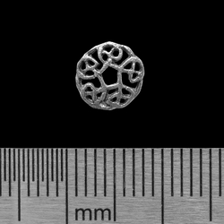 (sn-043) Сережка-гвоздик Візерунок в колі (срібло, 925 проба)