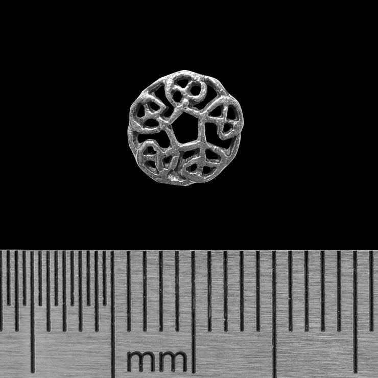 Сережка-гвоздик Візерунок в колі (срібло, 925 проба) Сережка-гвоздик Візерунок в колі (срібло, 925 проба)