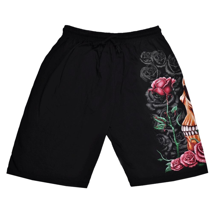 Шорти Череп в профіль з трояндами