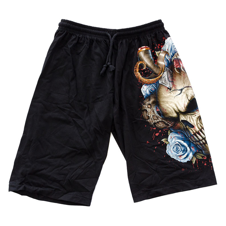 Шорти Череп з змією і трояндою