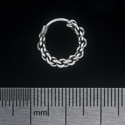 Серьга, кольцо плетённое (eas-051)