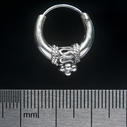 Серьга, кольцо утолщенное с узором (eas-054)