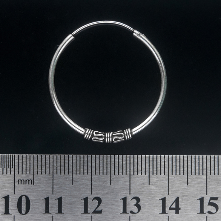 Серьга, кольцо с узором большое (eas-059)