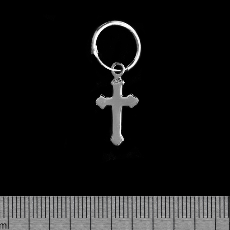 Сережка, кільце с готическим хрестом (eas-063)