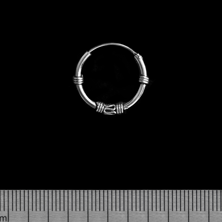 Сережка, кільце з візерунком среднее (eas-068) Сережка, кільце з візерунком среднее (eas-068)