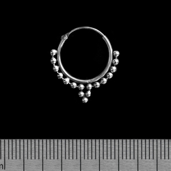 Серьга, кольцо с узором среднее (eas-069)