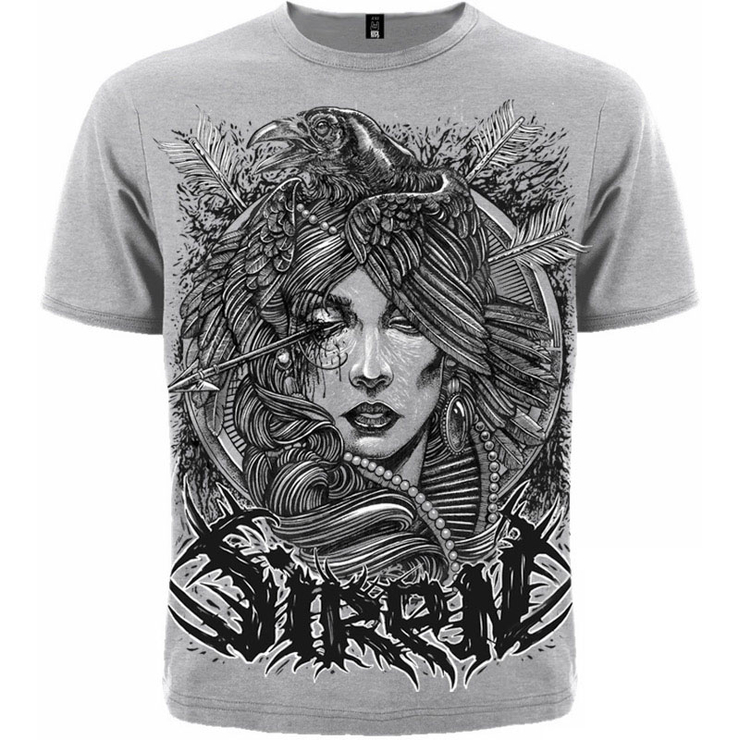 Меланж футболка Siren (crow)