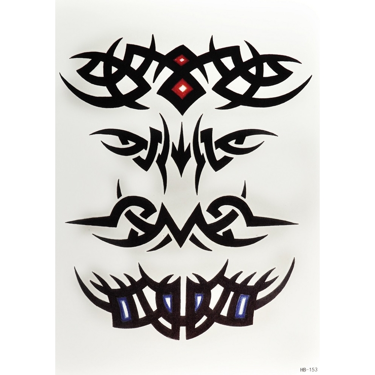 Тимчасове тату Трайбл очі набір (HB-153, 21x15 см)