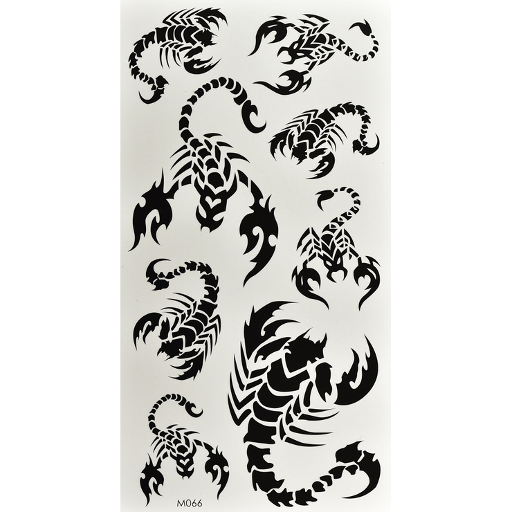 Тимчасове тату Трайбл Скорпіони набір (M-066, 19x9 см)