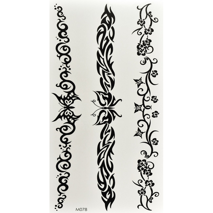 Тимчасове тату Трайбл Метелик набір (M-078, 19x9 см) Тимчасове тату Трайбл Метелик набір (M-078, 19x9 см)