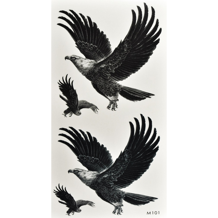 Тимчасове тату Орли набір (M-101, 19x9 см) Тимчасове тату Орли набір (M-101, 19x9 см)