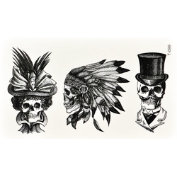 Тимчасове тату Черепа набір (T-099, 10,5x6 см)
