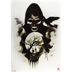 Тимчасове тату Смерть з магічною кулею (TH-153, 21x15 см)