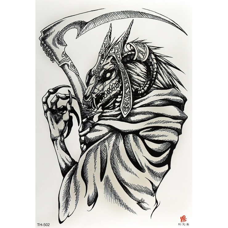 Тимчасове тату Анубіс (TH-502, 21x15 см) Тимчасове тату Анубіс (TH-502, 21x15 см)