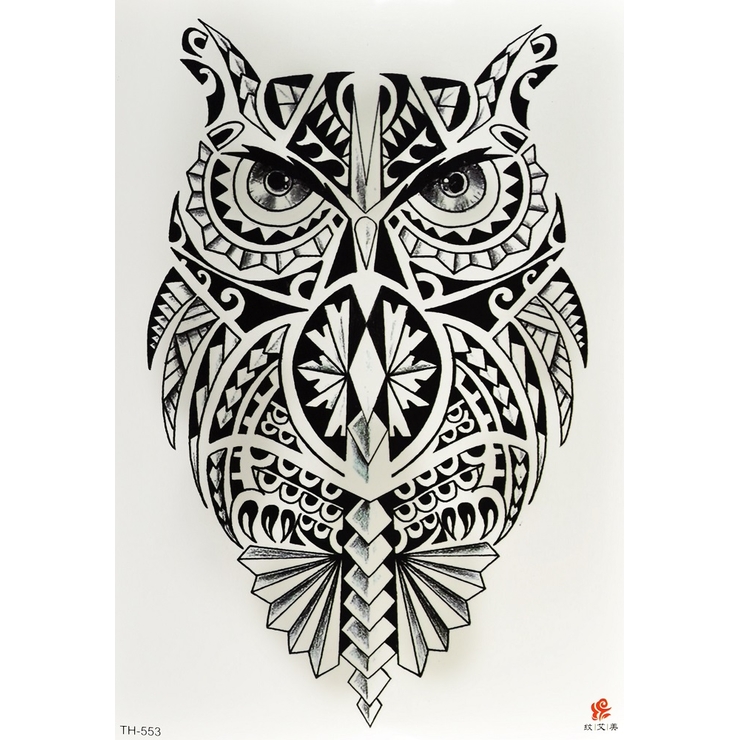 Тимчасове тату Сова орнамент (TH-553, 21x15 см) Тимчасове тату Сова орнамент (TH-553, 21x15 см)