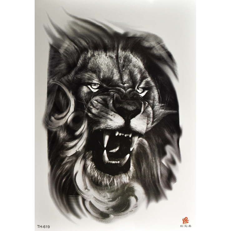 Тимчасове тату Лев (TH-619, 21x15 см) Тимчасове тату Лев (TH-619, 21x15 см)