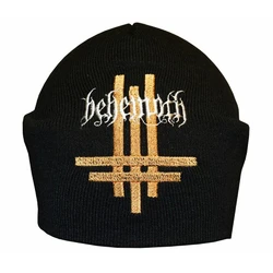 Шапка з вишивкою Behemoth "Inverted Cross" чорна